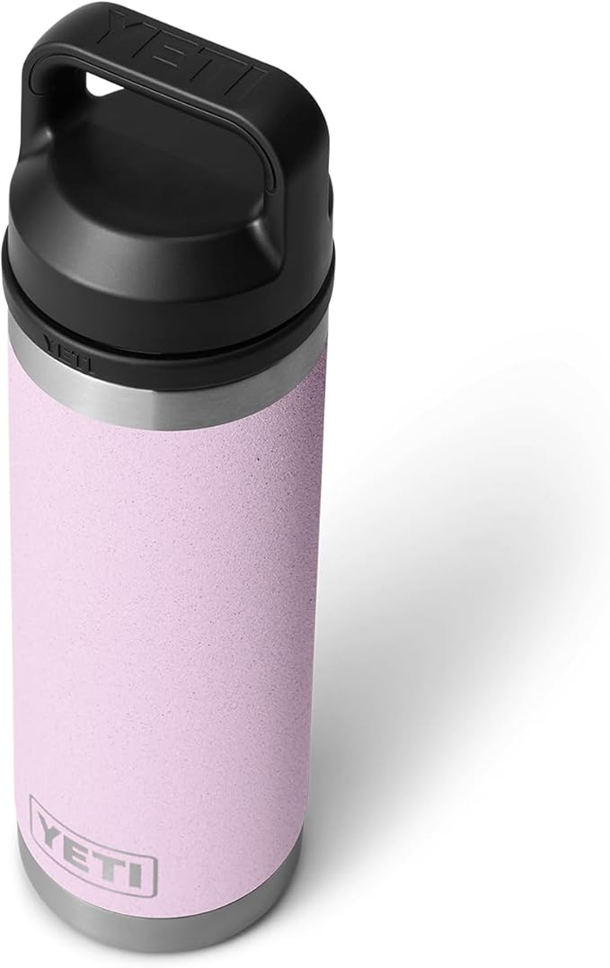 YETI Rambler 18 oz Bottle, Vacuum Insulated, Leakproof, Stainless Steel with Chug Cap, Cherry Blossom