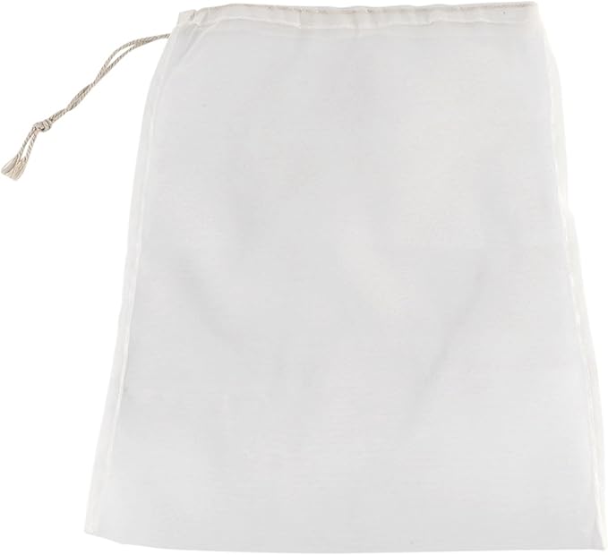 150 Micron Brew Bag for Wine Nut Milk, 100 Mesh Fine Strainer Bag 11"x17.7", Nylon Wine Filter Bag Nut Milk Bag Reusable, for Beer Wine Nut Milk, Cider, Hops, Juicing Home Brewing(1 Pc)