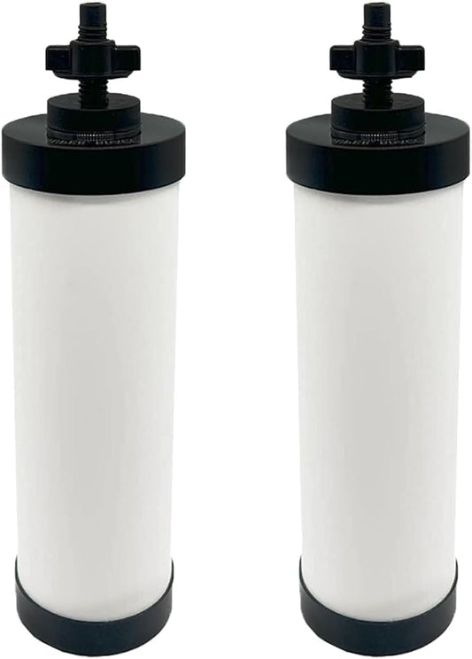 【Upgraded】Virego Ceramic Filter Silver Infused, Replacement for BB9-2 Water Filter, Repeatable Cleaning Filters Compatible with Berkey Gravity Filtration System, Certified by NSF/ANSI 42 (Pack of 2)