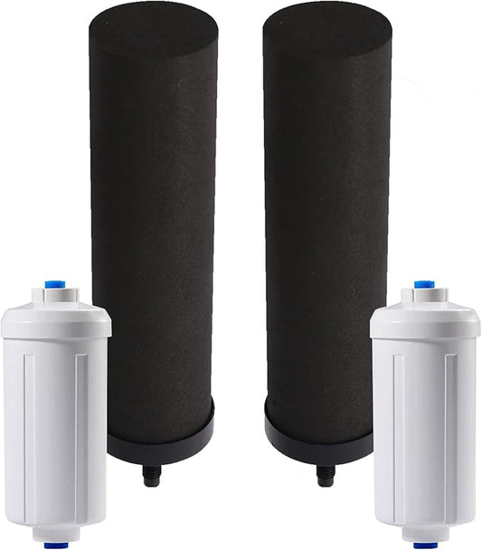 Huining Black Water Filtration System with Fluoride Filters for Purification - Gravity Water Filter for Survival