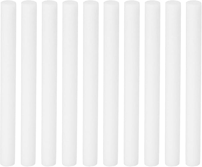 PATIKIL Humidifier Cotton Filter Sticks, 10 Pcs Refill Sticks Filter Wicks Replacement for USB Mini Humidifiers Portable Diffuser (3.15'' x 0.28''), White