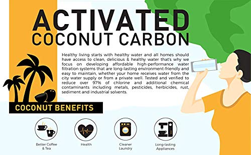 Replacement Water Filter Tank + Pre-Loaded Activated Coconut Shell Carbon (GAC) and Riser Tube | 9" x 48" - 1.0 Cubic Ft - Sold by Oceanic Water Systems