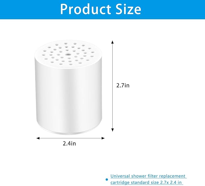 MZY LLC 4 Pack 22 Stage Shower Filter Replacement, Universal Shower Filter Removes Heavy Metals, Compatible with Similar Designs