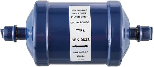 BOJACK Refrigerant Filter Drier Bi-Flow Liquid Line SFK-083S 3/8" Sweat Filter Dryer for Refrigeration for CFC HCFC HFC Heat Pump or Straight Cool Air Conditioners Systems from 1 to 5 Tons