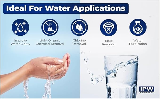 IPW Industries Inc. Compatible Replacement PC600-R / 205748076 Bulk Water Filter Refill Catalytic Carbon Charcoal Replacement Media for PC600 Whole House Drinking Water Filter - Removes Chloramines