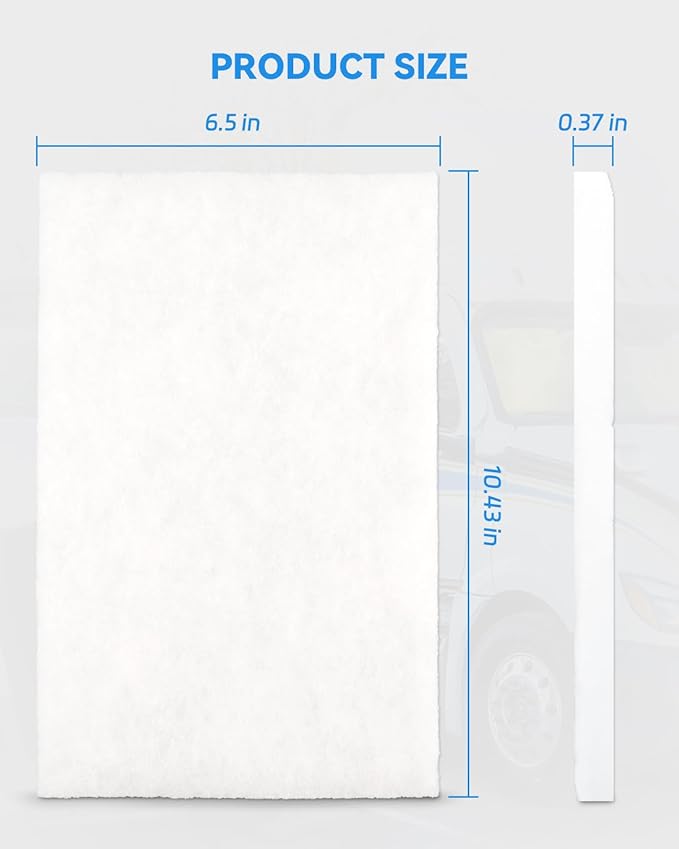 Cabin Air Filter W2084001 Fit for Freightliner CASCADIA Trucks 2019-2023 Replace BOA84032457001，PA30107, AF55836, 48FP36 Water Wash Sponge Filter Element 2PCS