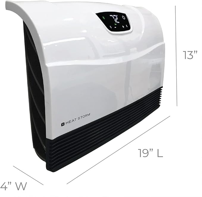 Heat Storm Phoenix Infrared Space Heater with Attachable Feet, Remote Control, Energy Efficient-750-1500 Watts, White Floor or Wall - HS-1500-PHX