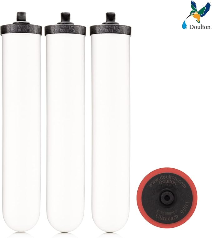 Doulton ¦ W9123053 ¦ 10" UltraCarb ¦ Authentic Drinking Water Ceramic Replacement Candle Element Filter ¦ 9501 ¦ White ¦ NSF Certified ¦ BSP Thread ¦