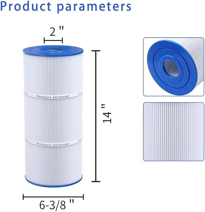 PWK35B Hot Springs Limelight Series Spa Filters, Compatible with Watkins 1642301-1, 78161, 78286, Filbur FC-3921, Pleated Fabric Filter Media 2 Pack