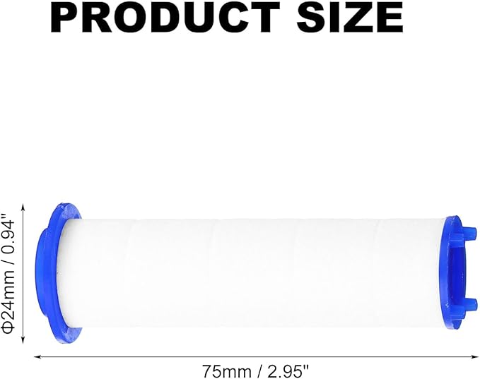 uxcell 12 Pcs Shower Head Filter 3 Inch PP Cotton Filter Cartridge Replacement High-Pressure Handheld Fan Shower Jet Sets