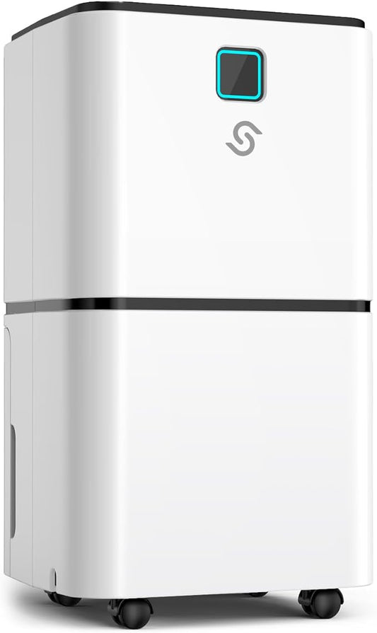 2000 Sq. Ft Dehumidifier for Home/Basement, 30 Pints 36 dB Dehumidifiers for Bedroom/Bathroom With Drain Hose LED Intelligent Humidity Light