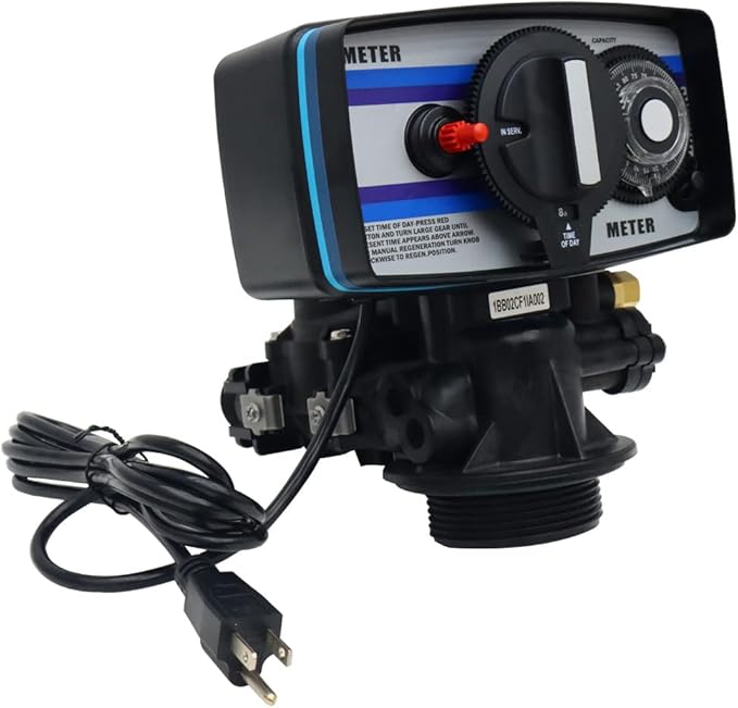 INTBUYING Flow Type Softening Water Control Valve Water Treatment System for Water Filter Softener Resin Tank 110V With Fine Thread