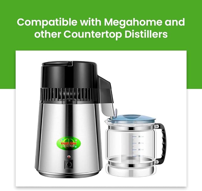 Green Piece® 24 Pack of Distiller Filters (Made in USA) Made from Activated Charcoal. Works Great for Megahome and Many Other Countertop Distillers