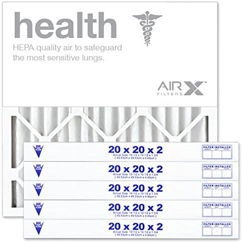 AIRX WICKED CLEAN AIR. 20x20x2 Air Filter MERV 13 Pleated HVAC AC Furnace Air Filter, Health 6-Pack, Made in the USA