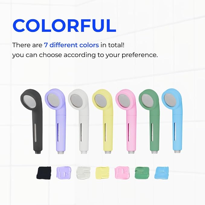 BODYLUV - Puresome Handheld Shower Head (Ver.1), Strong Water Pressure, Water Saving Filter For Bathroom (Handheld Shower Head with Silicon Cover) (Pure White)