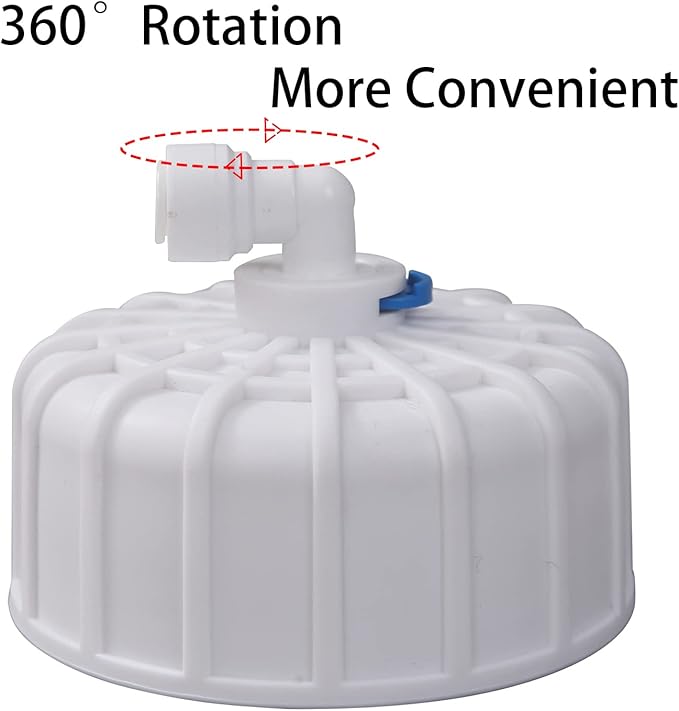 Huining 3012-400GPD Reverse Osmosis Membrane Housing Kit with 3/8 1/4 Quick Connector,Water Pipe,Wrench Whole Set Compatible with Residential Household Water Filtration System