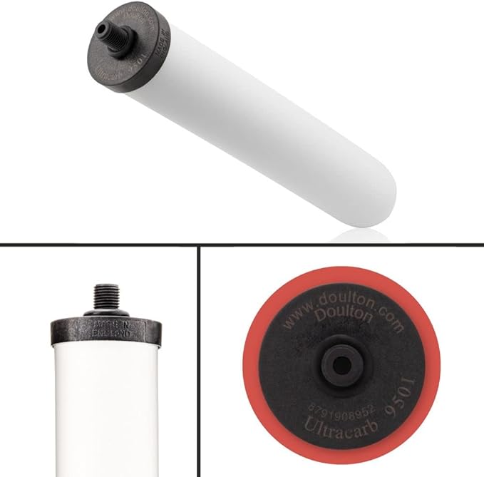 DOULTON ¦ W9123053 ¦ 10" UltraCarb ¦ Authentic Drinking Water Ceramic Replacement Candle Element Filter ¦ 9501 ¦ White ¦ NSF Certified ¦ BSP Thread ¦