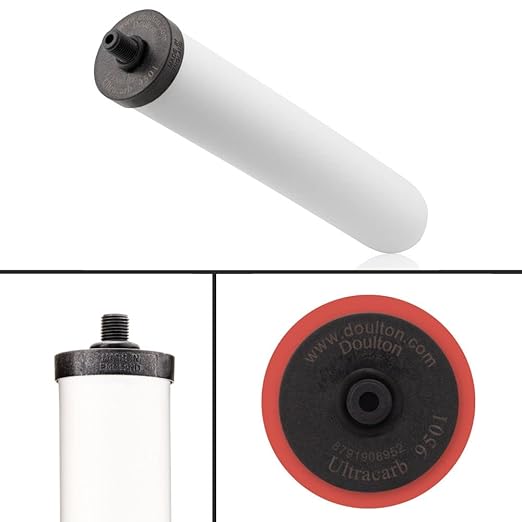 Doulton W9123053 9501 10" UltraCarb NSF Certified BSP Thread Ceramic Filter Candle Element Cartridge - 2 Pack