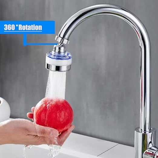 14Pcs Sink Water Filter Faucet With Cartridges, Universal 360 ° Rotating Kitchen Faucet Water Filter Removes Fluoride Heavy Metals Hard Water Compatible with Most Bathroom/Kitchen/Laundry Sink Faucets