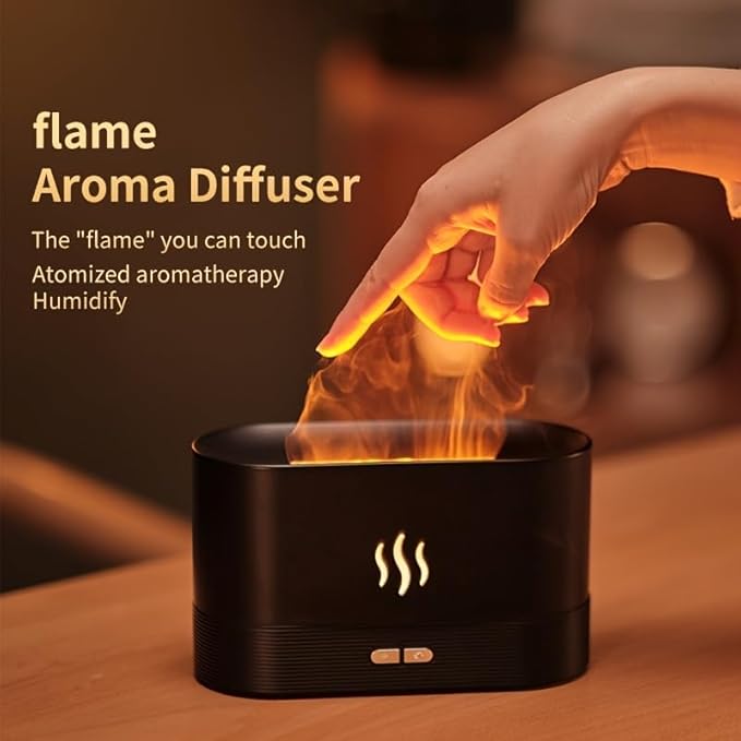 Modern Portable EmberAire Cool Mist Faux Fire Humidifier