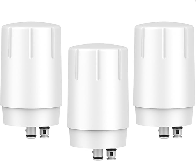 Faucets Filter Cartridge, Replacement for Faucet, 36311 On Tap Water Filtration System, FR-200, FF-100 Replacement, NSF Certified, White (Pack of 3)