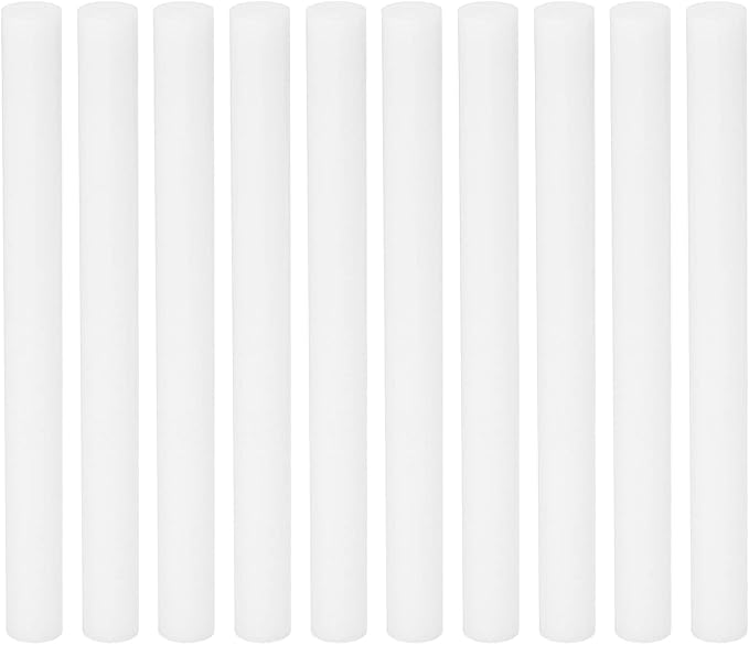 PATIKIL Humidifier Cotton Filter Sticks, 10 Pcs Refill Sticks Filter Wicks Replacement for USB Mini Humidifiers Portable Diffuser (4.72'' x 0.39''), White