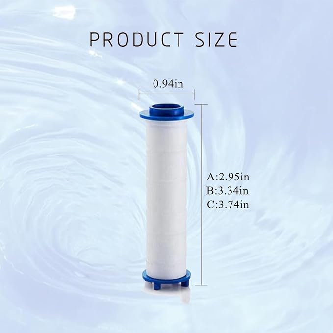 10/20 Pcs Ion Drops Shower Head Filters, 2.95 Inch PP Cotton Filter Cartridge, Turbo Showerhead, Shower Head with Filter for Detachable (A20*pc, 2.95 * 0.94 In)