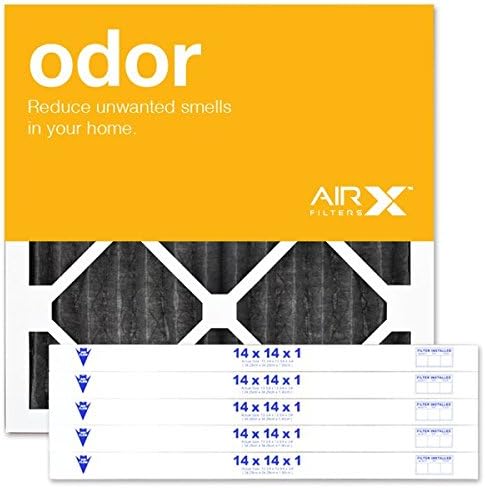 AIRx Filters Odor 14x14x1 Air Filter MERV 8 AC Furnace Pleated Air Filter Replacement Box of 6-14x14 Air Filters For Home, Made in the USA