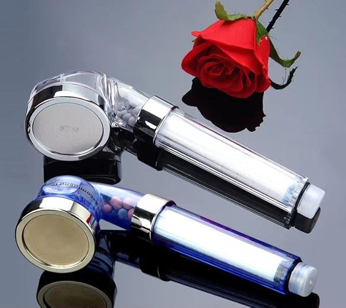 Spray Shower Head Filter with Mineral Beads, High Pressure Handheld Filtered Bead Shower Head Filter for Hard Water, Reduces Dry Itchy Skin & Hair Loss, 4.5in Set of 6 Replacement PP-Cotton Filters