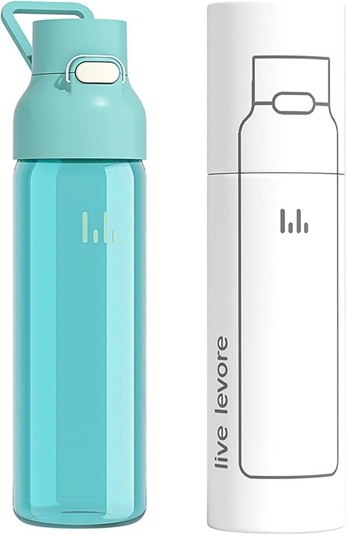 750ml Leak Proof Water Bottle with Flip Top Lid, BPA-Free USA Tritan Drink Bottle, Dishwasher Safe for Office, Outdoor & Daily Use (Teal, 1 Pack)