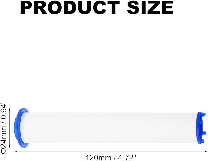 uxcell 12 Pcs Shower Head Filter 4.7 Inch PP Cotton Filter Cartridge Replacement High-Pressure Handheld Fan Shower Jet Sets