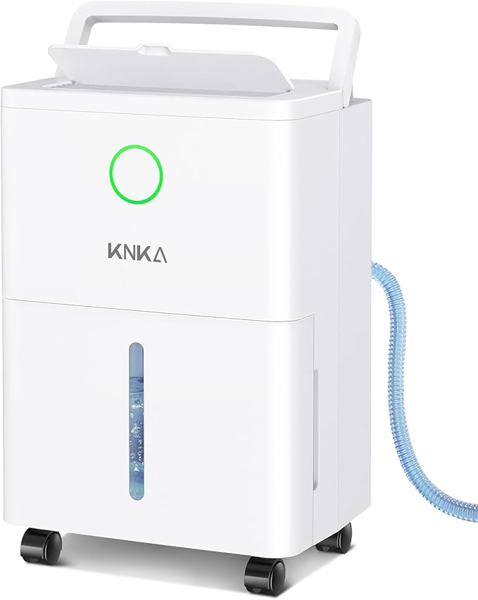 19 Pint Quiet Dehumidifier with Drain Hose, 1300 Sq.ft Dehumidifiers for Home, Smart Humidity Control & Display, 24H Timer, Washable Filter, Idea for Bathroom Basement Bedroom RV Large Room