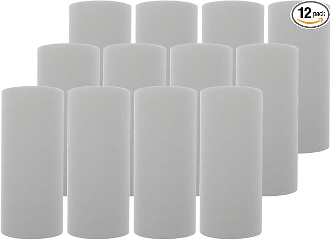 Tier1 10 Micron 10 Inch x 4.5 Inch | 12-Pack Spun Wound Polypropylene Whole House Sediment Water Filter Replacement Cartridge | Compatible with Hydronix SDC-45-1010, SDF-45-1010, Home Water Filter
