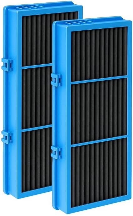 Nispira AER1 Filter Replacement for Holmes Air Purifier HAPF30AT HAP242-NUC, True HEPA Carbon Infused Odors Dust VOCs Remover, 2 Packs 1.2 x 10 x 4.6 Inches