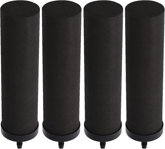 Huining 4PCS Black Filters for Purification Unit Filter Replacement Household Bucket Filtration System Gravity Water Filter System Purifier Survival