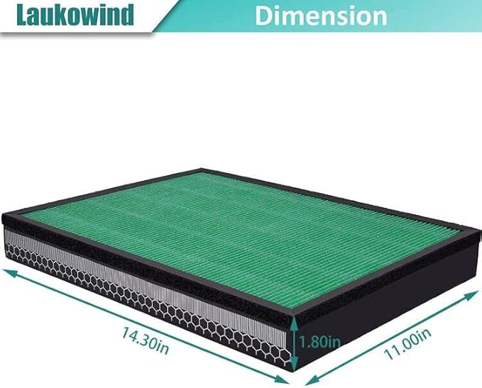 for Coway Airmega 400 400s Max2 True Filter Replacement Set Compatible with Smart Technology App-Enabled Alexa Green and Active Carbon AP-2015-FP Part to 3111737 Filters (2 Pack)