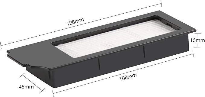 (5 Pack) N20 Plus HEPA Filter Compatible With ECOVACS DEEBOT N20 Plus/ N20 Pro Plus/ X1 Omni/ T10/ T10 Plus/ T10 Turbo/ T10 Omni, Robot Vacuum Filter Kit, Replacement Filters Accessories, Black