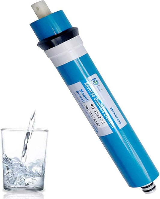 Huining 75GPD RO Membrane 1812/2012 Residential Reverse Osmosis Membrane Water Filter Cartrige Replacement for Home Drinking Water Filtration System Household Under Sink Water Purifier