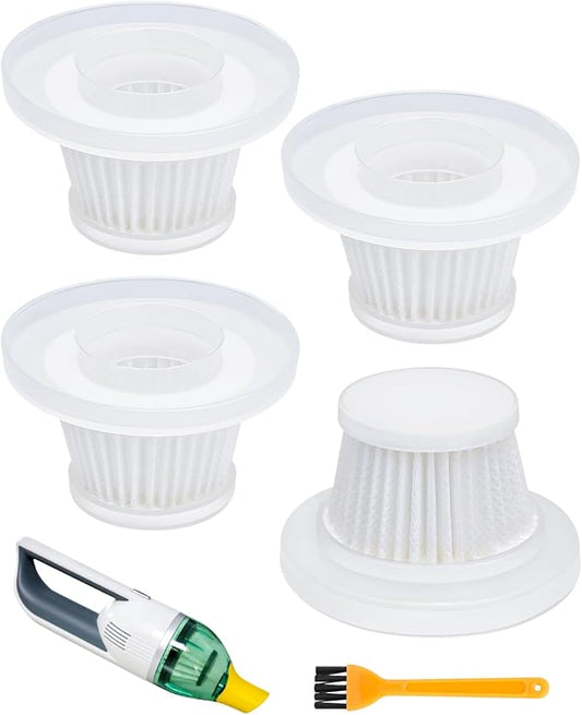 Replacement Filter Compatible with Horsepower Duck Compact Cordless Vacuum Cleaner AS Seen On TV, Vacuum Cleaner Filter Replacement Parts, 4+1 Pack