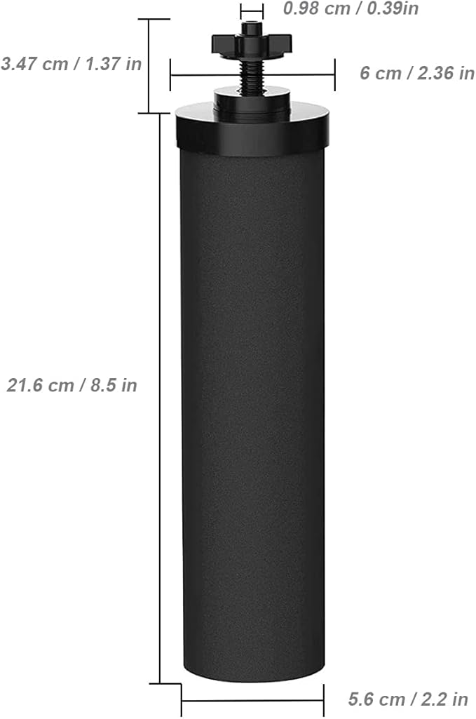 Huining 2PCS Black Water Filters - Household Gravity Water Filter System - Compatible With Berkey