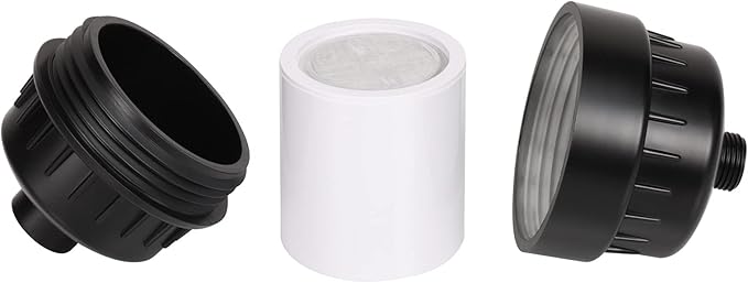 NearMoon High Output 15 Stage Shower Filter - Filtered Shower head softener for Hard Water，Reduces Dry Itchy Skin, Dandruff and Improves the Condition of Your Skin, Hair (Matte Black)