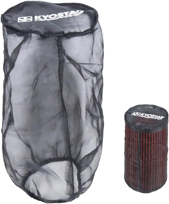 Kyostar Universal 9 Inch Air Filter Cover, Dustproof Cold Air Intake Filter Cover Wrap for Car, Air Intake Filter Sock Cover for High Flow Air Intake Filters