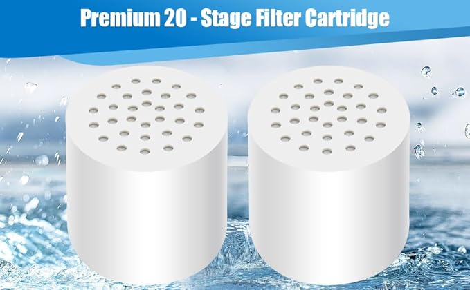4 Pack 20 Stage Shower Filter Cartridge Replacement (No Housing),Universally Compatible With Any Similar Design,Shower Filter For Hard Water Shower,home water purification accessories