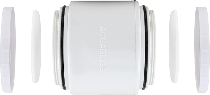 AquaBliss HD Revitalizing Shower Filter Replacement Cartridge For SF400 & SF500-2x Vitamin C + Minerals for Silky Hair, Glowing Skin, Strong Nails. 1-Pack (SFC400)