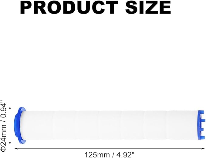 uxcell 12 Pcs Shower Head Filter 4.9 Inch PP Cotton Filter Cartridge Replacement High-Pressure Handheld Fan Shower Jet Sets