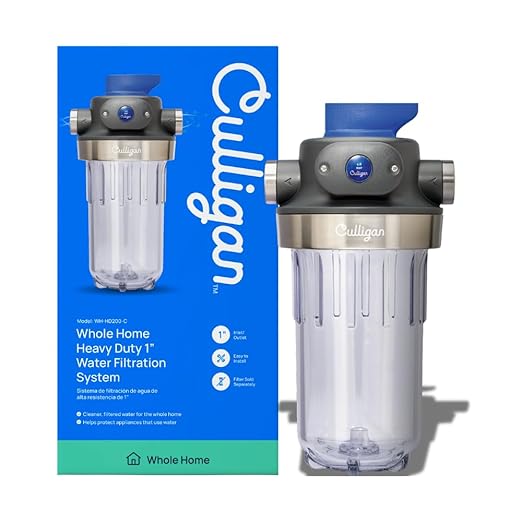 Culligan WH-HD200-C Whole House Water Filter System 1” Inlet/Outlet – Improve Tap Water Taste, Remove Sediment, Protect Appliances