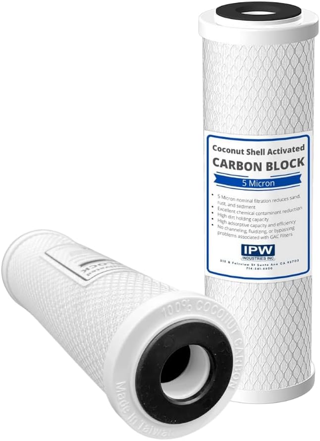 IPW Industries Inc Set of 4 Compatible for Water Filter GE GXWH04F, GXWH20F, GXWH20S & GXRM10 Multi-Pack, Carbon Block Replacement Cartridge