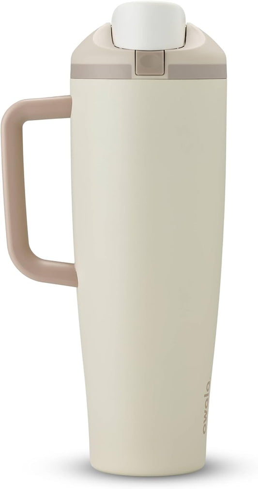 Owala FreeSip Tumbler - Stainless Steel - 40-oz. - Tan (Lightly Toasted)