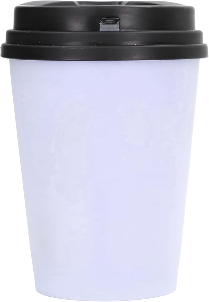 Mini Humidifier, USB 300ml Coffee Cup Low Noise Auto Off Desk Humidifier, Car Humidifier Diffuser, Small Humidifier, Portable Humidifier for Travel, Cute Humidifiers for Bedroom Home Office(Purple)