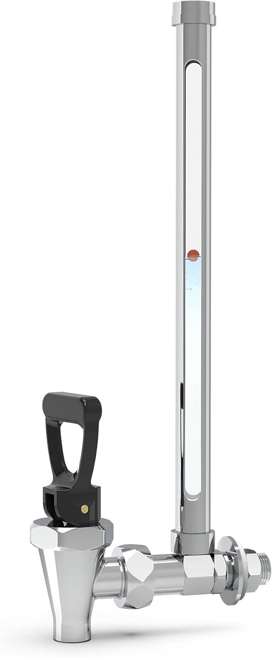 Waterdrop Sight Glass Spigot, Replacement for The Berkey® Gravity-Fed Water Filtration System, Clear View Water Level with Red Floating Ball, Durable Metal Material